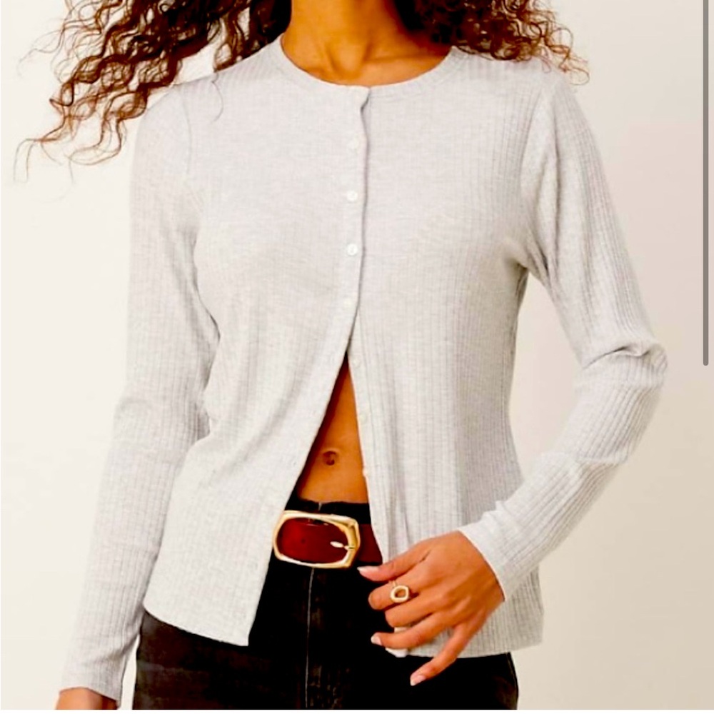 Abercrombie ribbed henley shirt